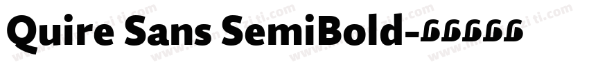 Quire Sans SemiBold字体转换
